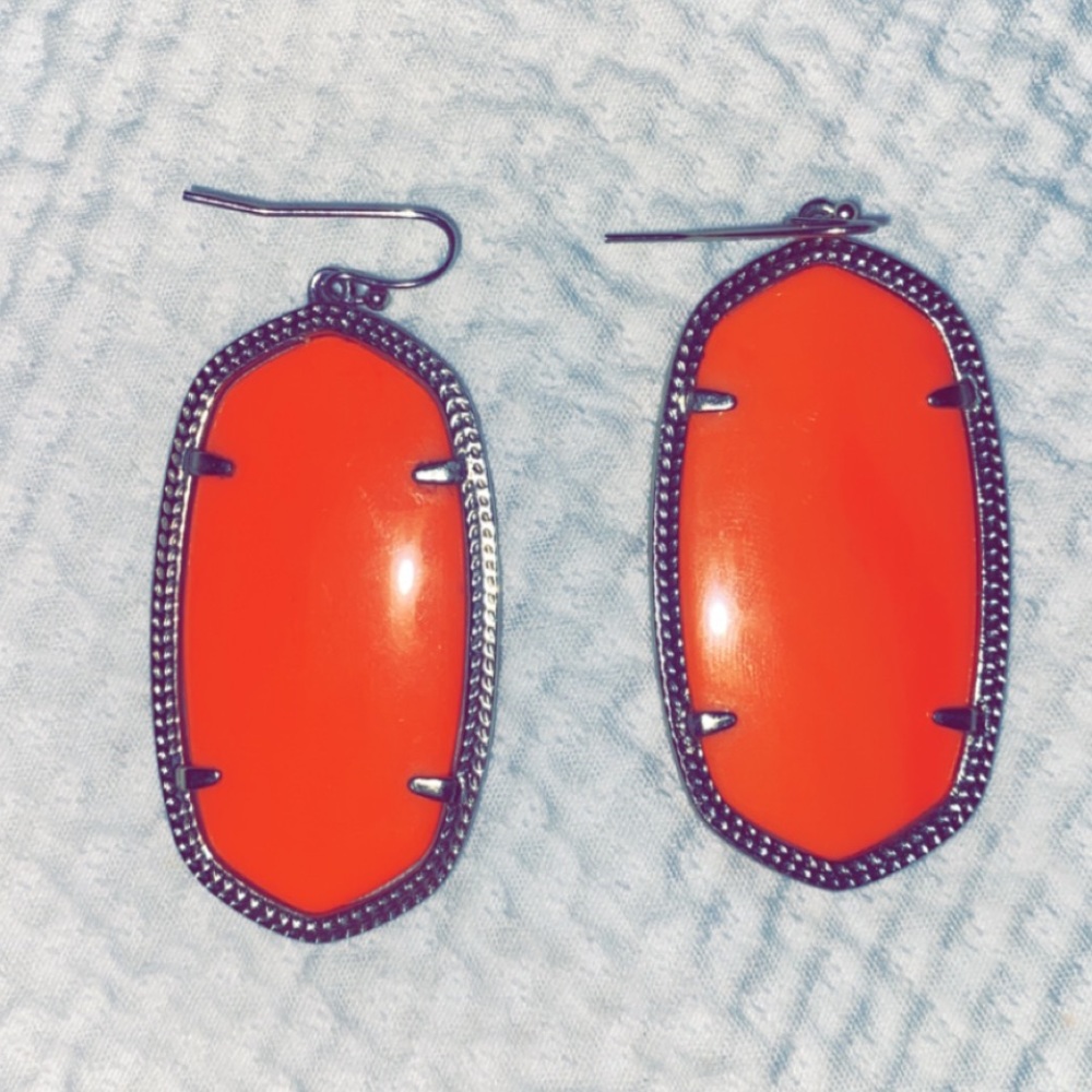 KENDRA SCOTT EARRINGS - orange drop